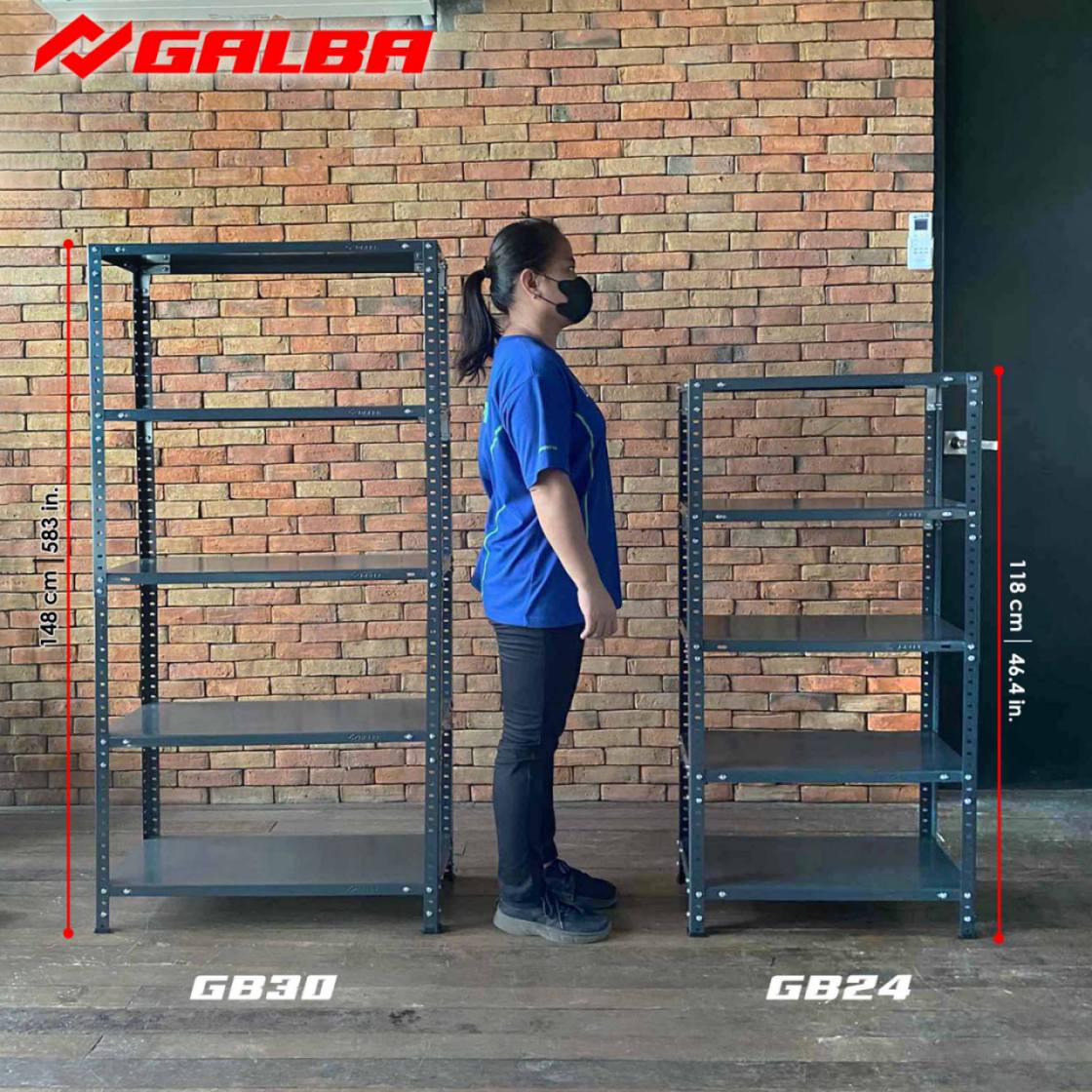 GALBA Metal Shelving Storage Rack 3, 4 and 5 Layers Black/White/Silver