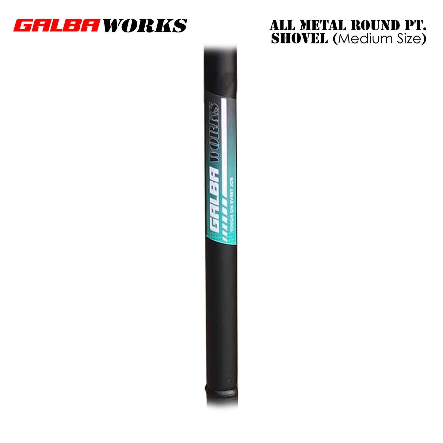 GALBA WORKS Round Point Shovel (Medium Size) for Gardening with D-Handle (Pala) -32Inch Heavy Duty