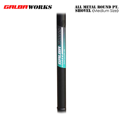 GALBA WORKS Round Point Shovel (Medium Size) for Gardening with D-Handle (Pala) -32Inch Heavy Duty