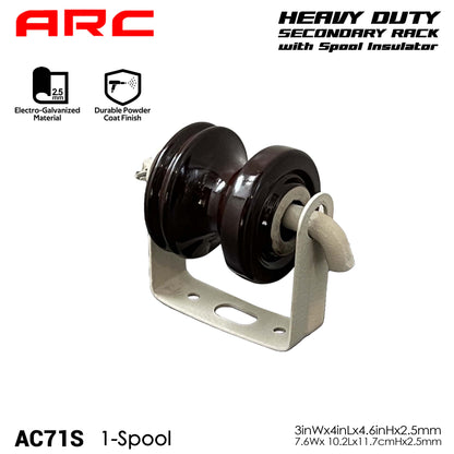 ARC HD Secondary Rack with Porcelain Spool (Shackle) Insulator for low voltage distribution network