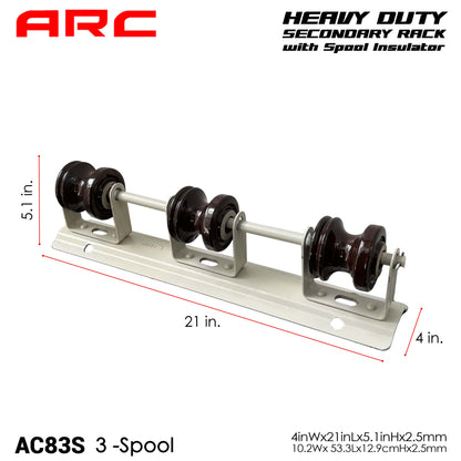 ARC HD Secondary Rack with Porcelain Spool (Shackle) Insulator for low voltage distribution network