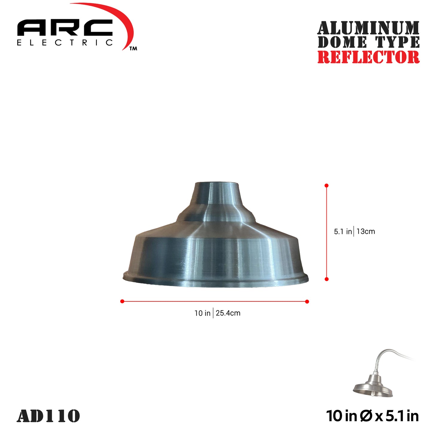 ARC Aluminum Reflector Industrial barn lighting for outdoor use (sold by parts)