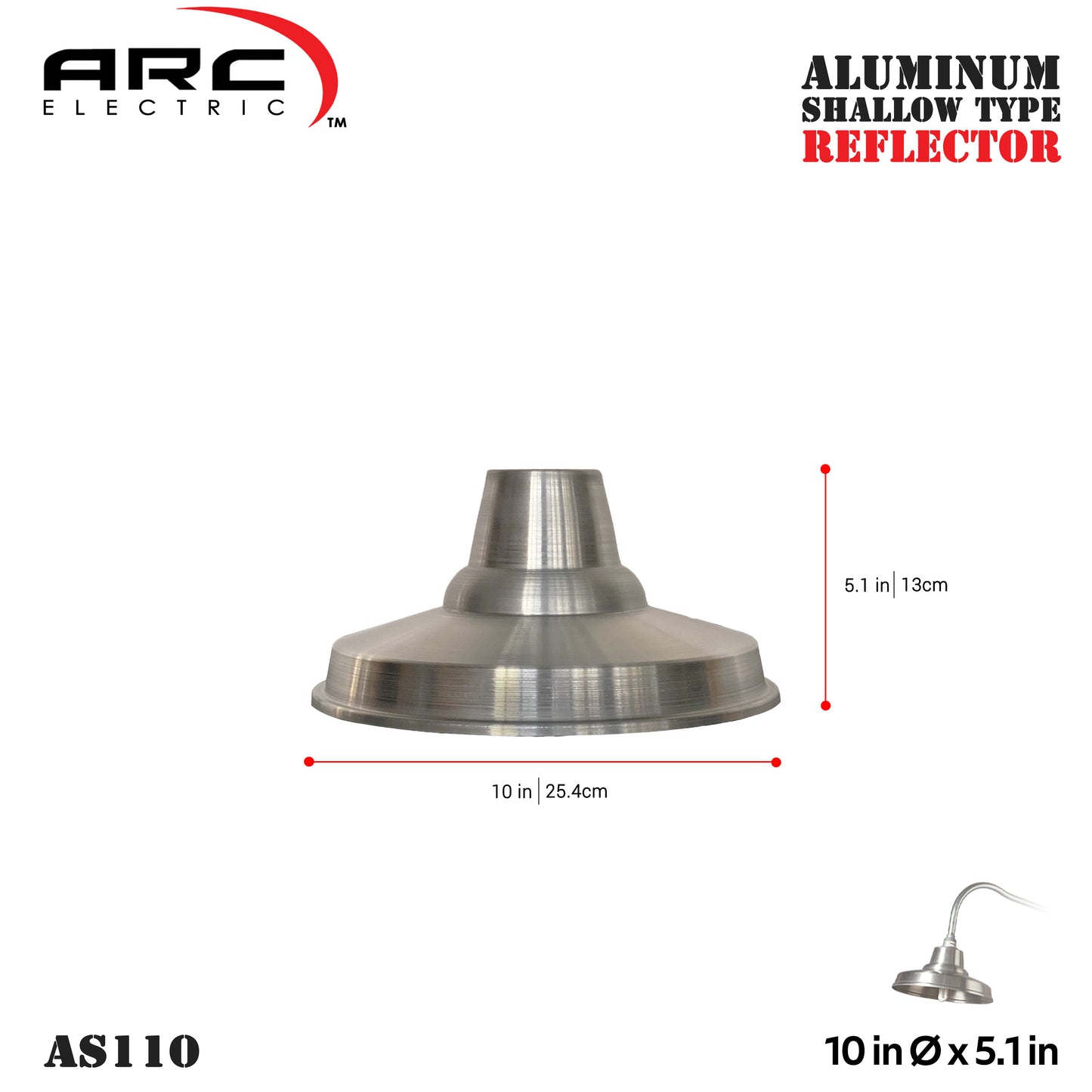 ARC Aluminum Reflector Industrial barn lighting for outdoor use (sold by parts)