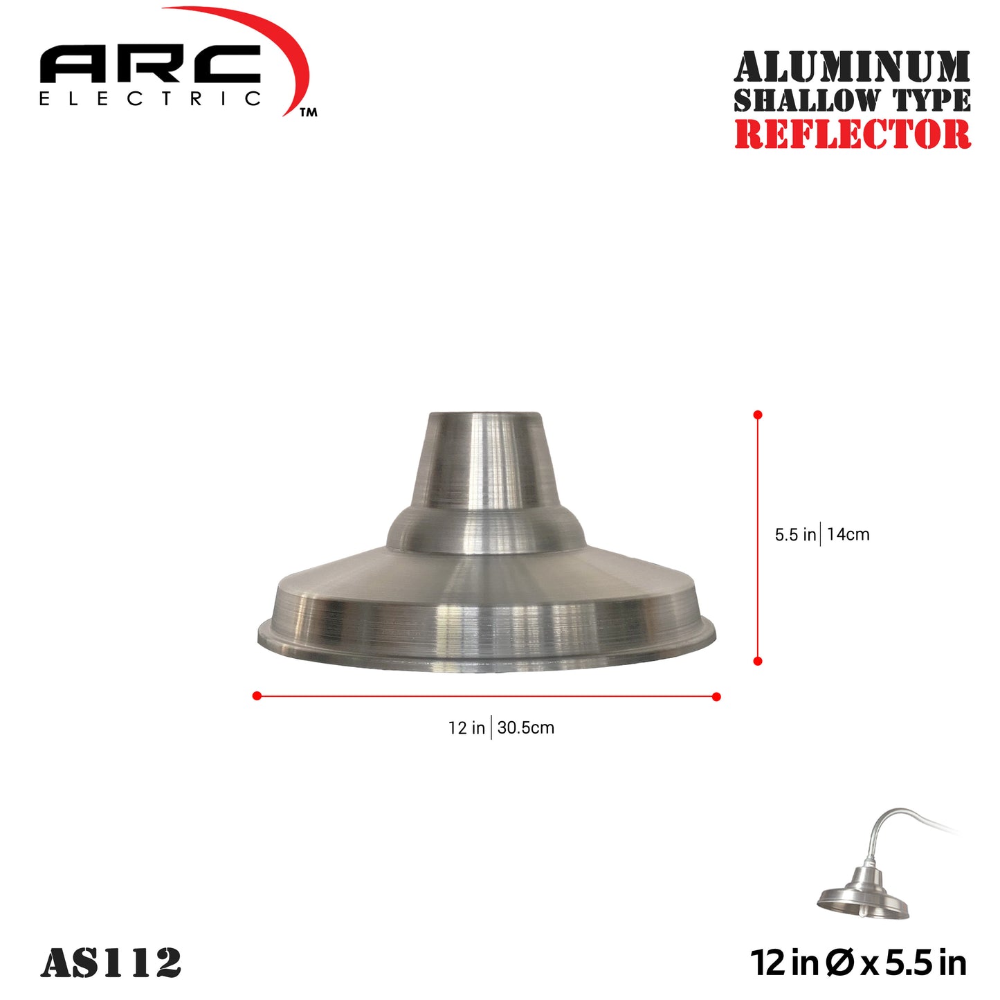 ARC Aluminum Reflector Industrial barn lighting for outdoor use (sold by parts)