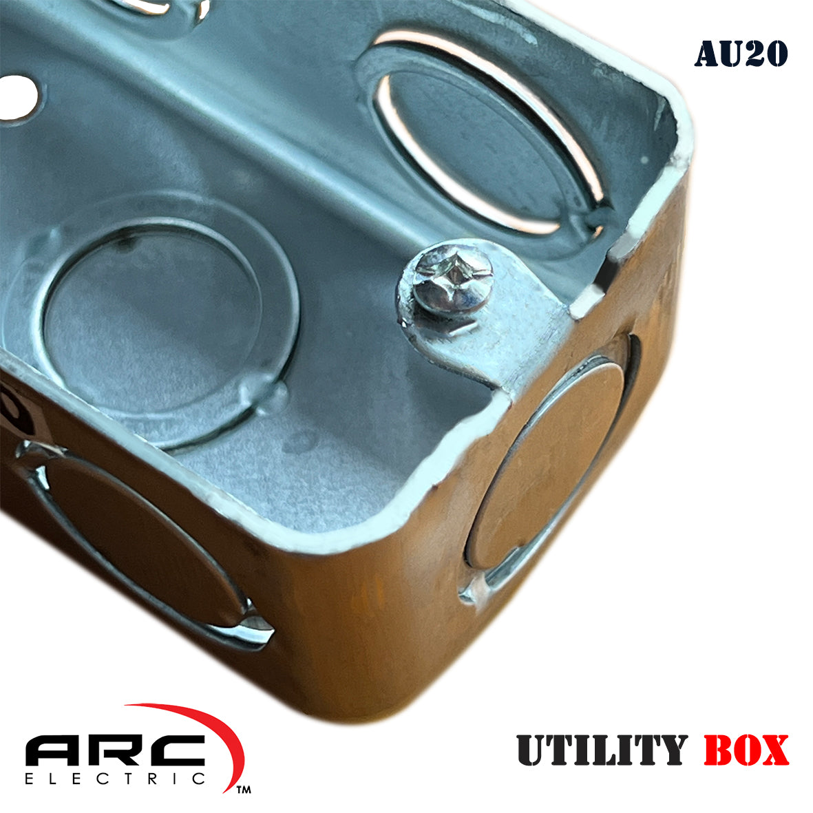 ARC 16ga UTILITY BOX Metal Deep-Type for switches/outlets 1/2" & 3/4" Knockout Hole