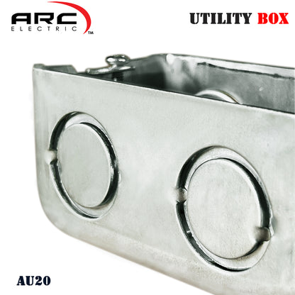 ARC 16ga UTILITY BOX Metal Deep-Type for switches/outlets 1/2" & 3/4" Knockout Hole