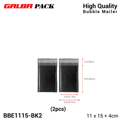 Galba Pack Black & Pink Bubble Mailer Pouch with Self-adhesive Seal Padded Plastic Envelope
