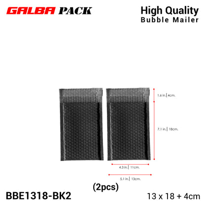Galba Pack Black & Pink Bubble Mailer Pouch with Self-adhesive Seal Padded Plastic Envelope