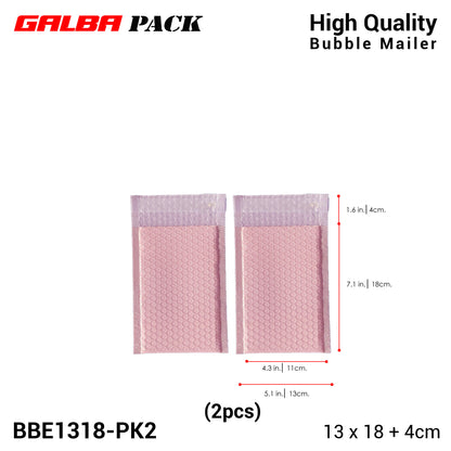 Galba Pack Black & Pink Bubble Mailer Pouch with Self-adhesive Seal Padded Plastic Envelope
