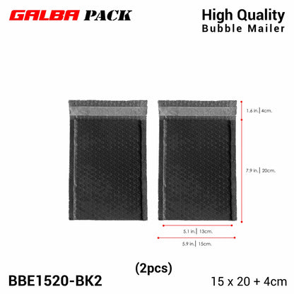 Galba Pack Black & Pink Bubble Mailer Pouch with Self-adhesive Seal Padded Plastic Envelope