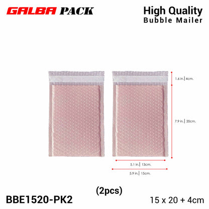 Galba Pack Black & Pink Bubble Mailer Pouch with Self-adhesive Seal Padded Plastic Envelope