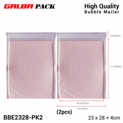 Galba Pack Black & Pink Bubble Mailer Pouch with Self-adhesive Seal Padded Plastic Envelope