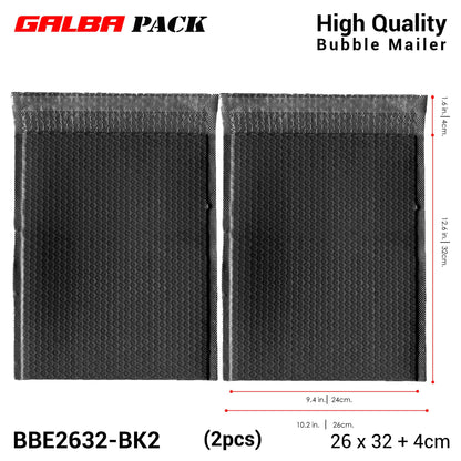 Galba Pack Black & Pink Bubble Mailer Pouch with Self-adhesive Seal Padded Plastic Envelope