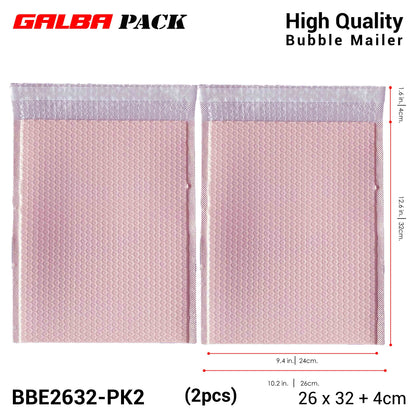 Galba Pack Black & Pink Bubble Mailer Pouch with Self-adhesive Seal Padded Plastic Envelope