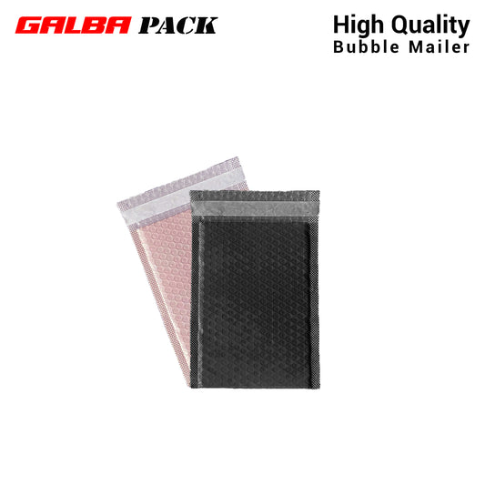 Galba Pack Black & Pink Bubble Mailer Pouch with Self-adhesive Seal Padded Plastic Envelope