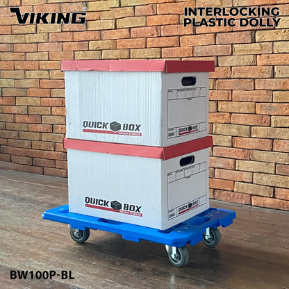 VIKING Interlocking Plastic Dolly for all purposes | 150kG Capacity