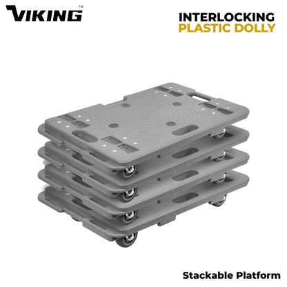 VIKING Interlocking Plastic Dolly for all purposes | 150kG Capacity