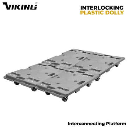 VIKING Interlocking Plastic Dolly for all purposes | 150kG Capacity