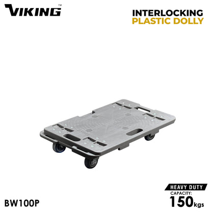 VIKING Interlocking Plastic Dolly for all purposes | 150kG Capacity