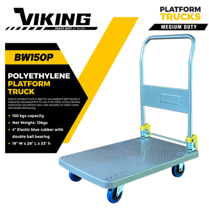 Viking Polyethylene Platform Pushcart – 150-300 kg Capacity
