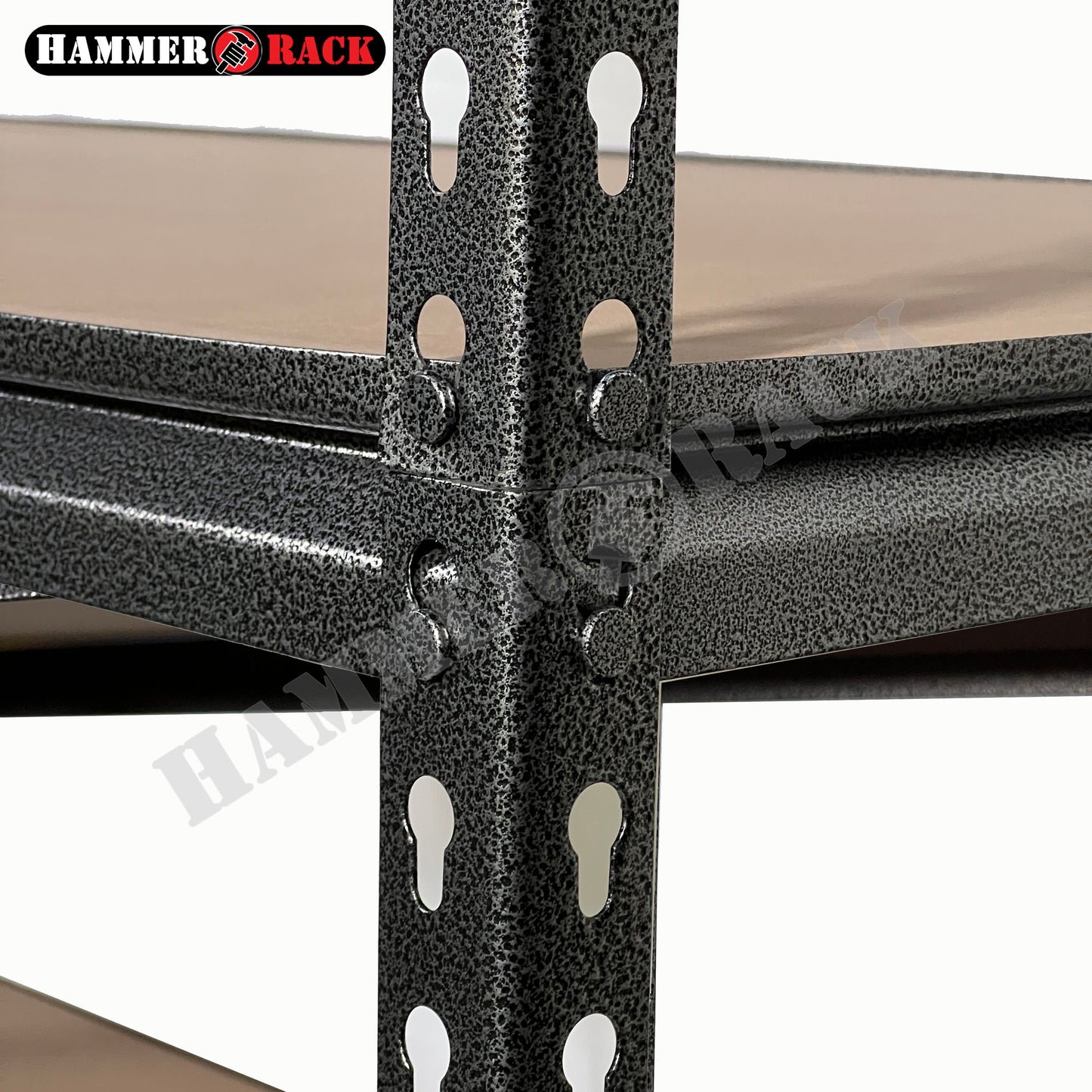 HAMMER RACK 5-Tier Heavy Duty Steel Storage Shelving 750kg MDF board