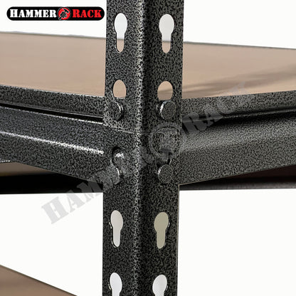 HAMMER RACK 5-Tier Heavy Duty Steel Storage Shelving 750kg MDF board