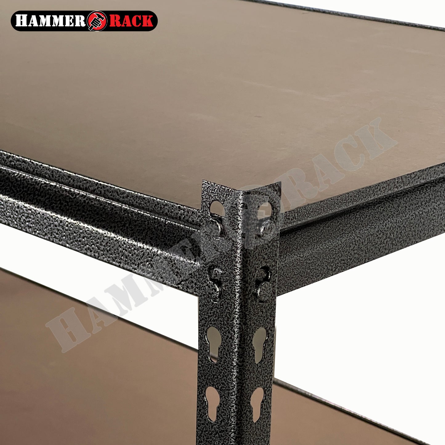 HAMMER RACK 5-Tier Heavy Duty Steel Storage Shelving 750kg MDF board
