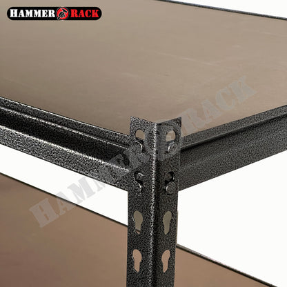 HAMMER RACK 5-Tier Heavy Duty Steel Storage Shelving 750kg MDF board