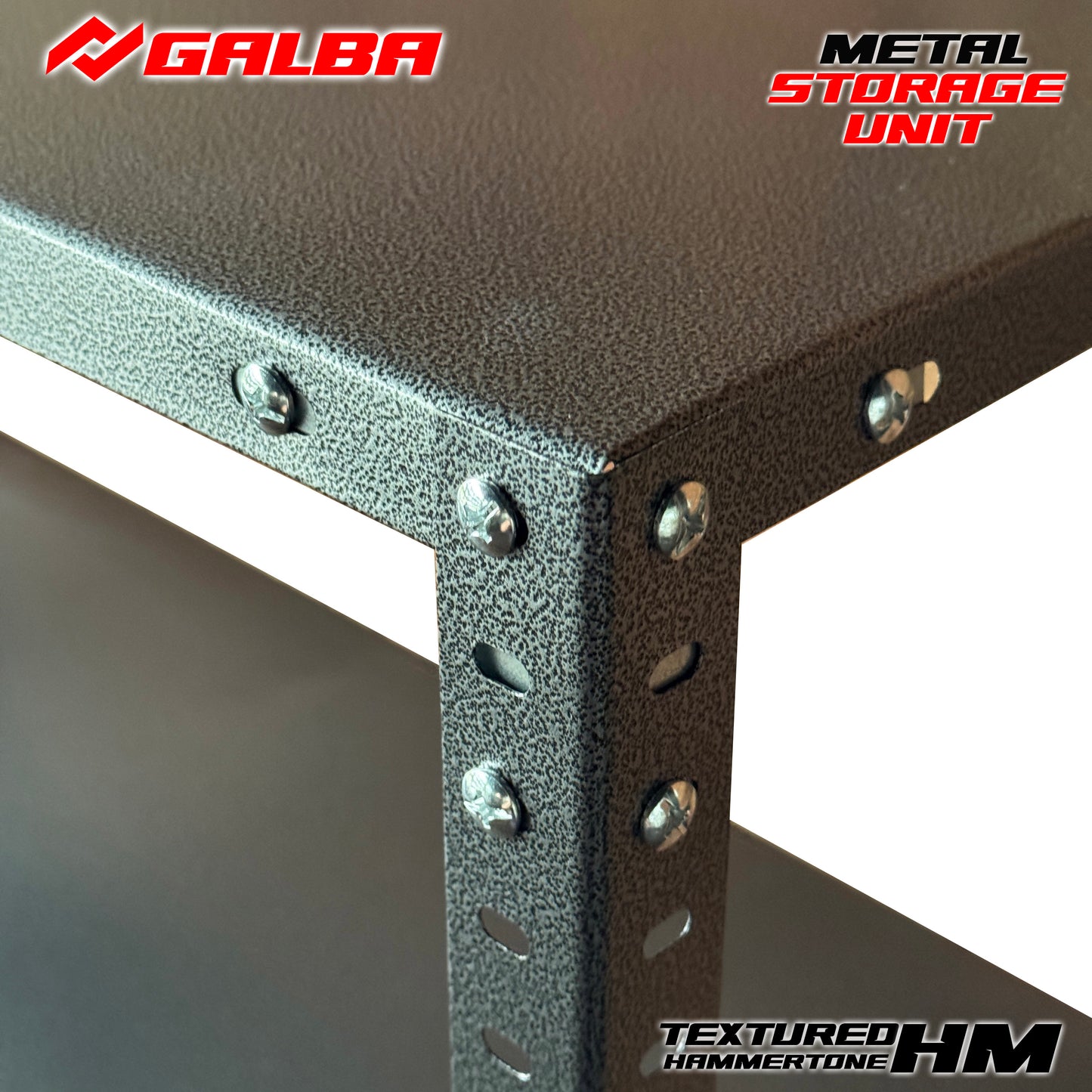 GALBA Metal Shelving Storage Rack 5 Layers Hammer tone Finish