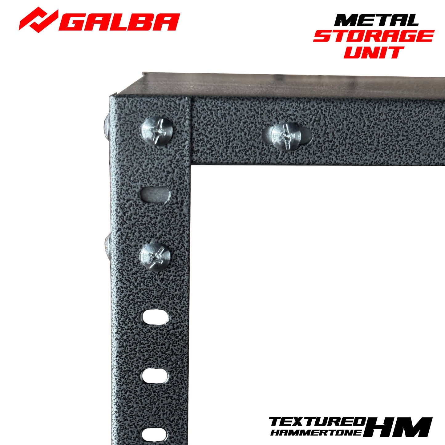 GALBA Metal Shelving Storage Rack 5 Layers Hammer tone Finish