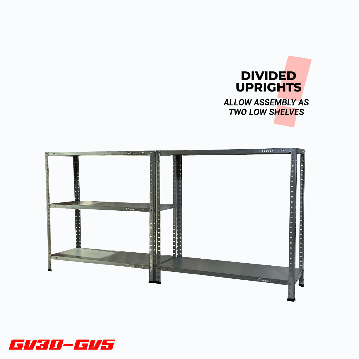 GALBA Metal Shelving Storage Rack 3, 4 and 5 Layers Black/White/Silver