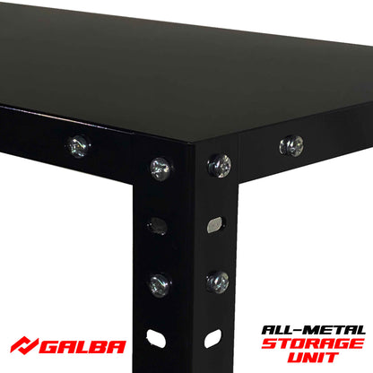 GALBA Metal Shelving Storage Rack 3, 4 and 5 Layers Black/White/Silver