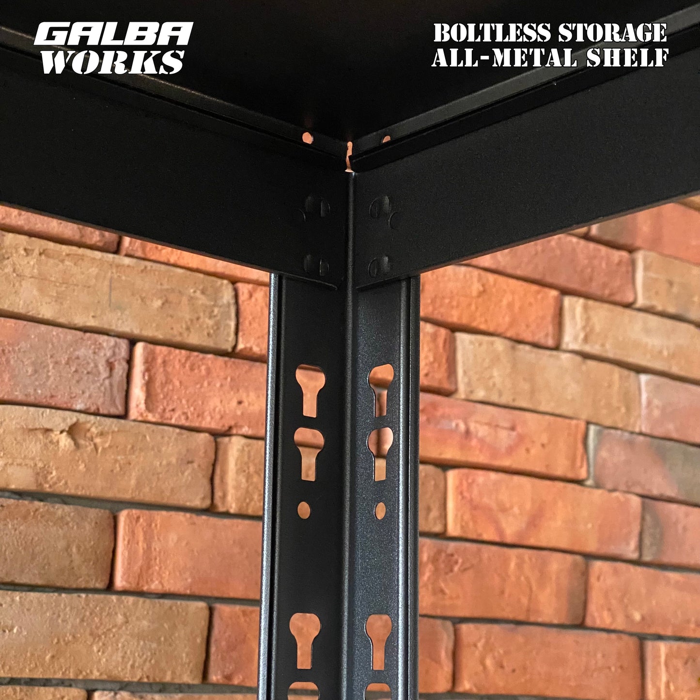 GALBA WORKS Boltless Storage All-Metal Shelf 90x40x180cm 5Layers Organizer