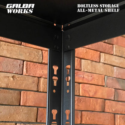 GALBA WORKS Boltless Storage All-Metal Shelf 90x40x180cm 5Layers Organizer
