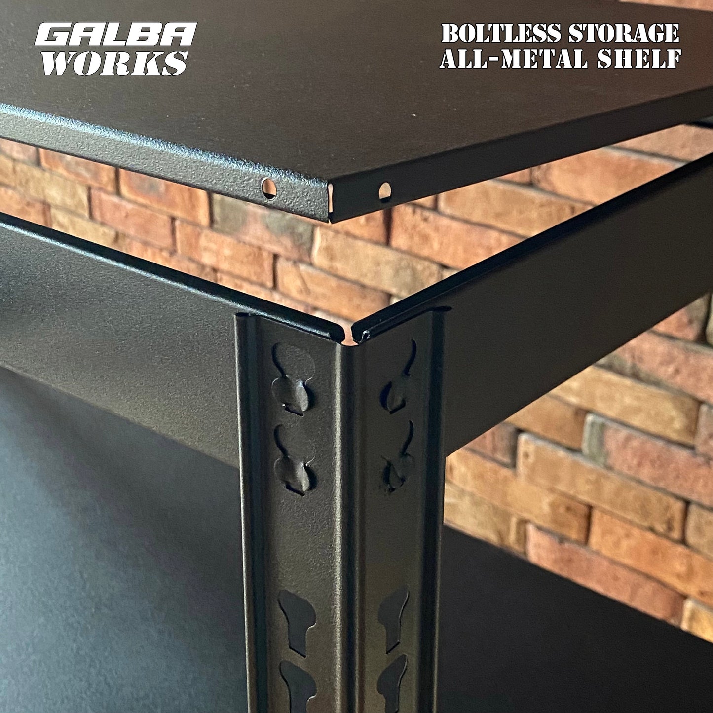 GALBA WORKS Boltless Storage All-Metal Shelf 90x40x180cm 5Layers Organizer