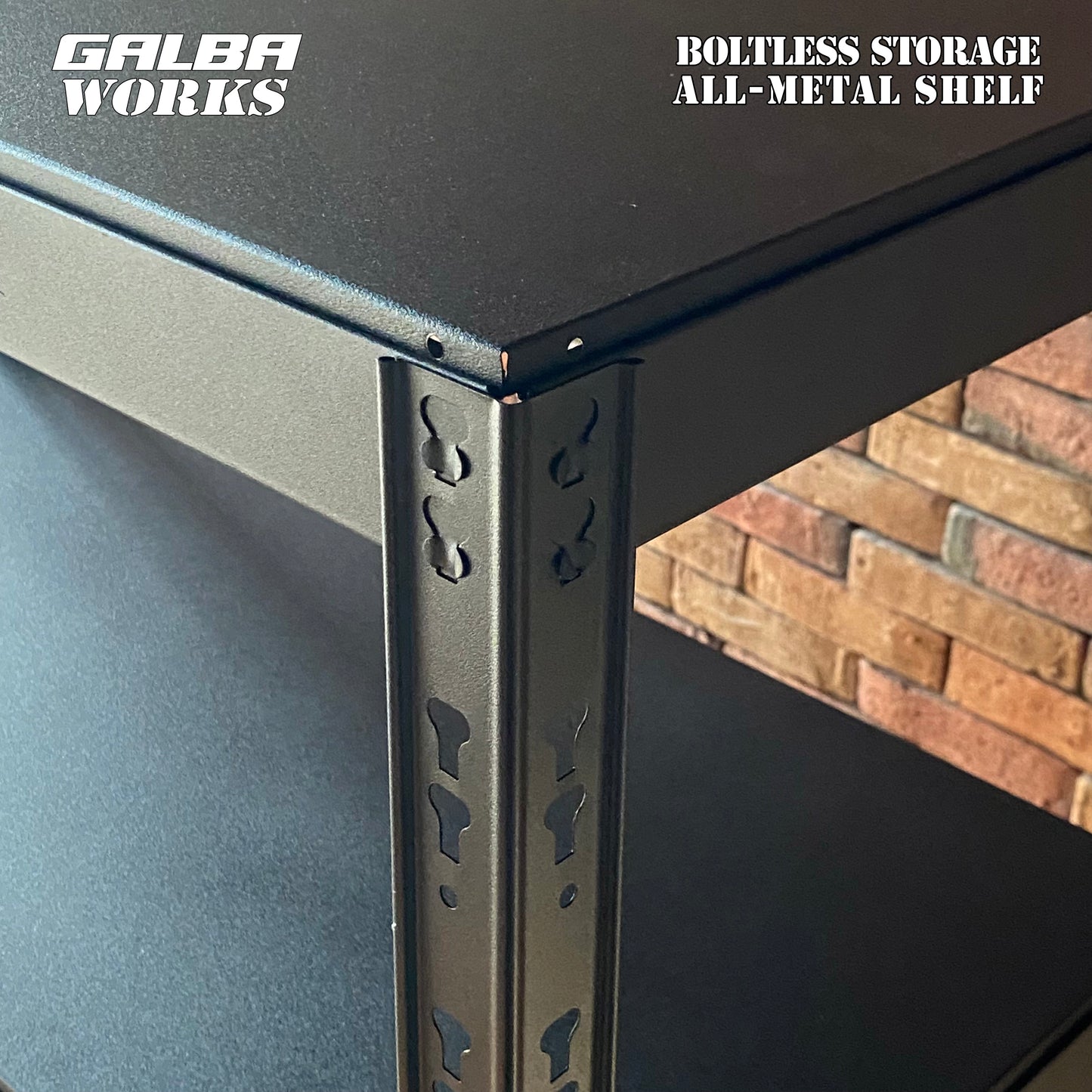 GALBA WORKS Boltless Storage All-Metal Shelf 90x40x180cm 5Layers Organizer