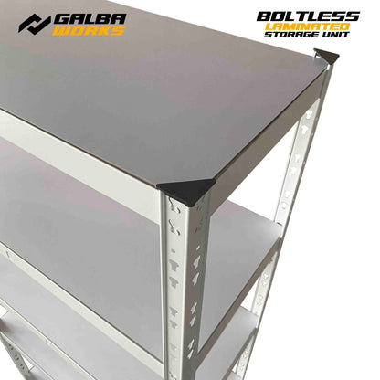 Galba Works Boltless Laminated Storage Unit 120x40x180cm Steel Shelf Adjustable 5 Layers Rack Garage Organizer