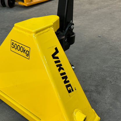 Viking Heavy Duty Hand Pallet Truck 5-Ton | 5000kgs Load Capacity | Nylon Wheels | For Heavy Industrial Material Handling