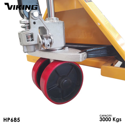 Viking Heavy-Duty Hand Pallet Truck | 3000kgs Load Capacity | PU Wheel |for Industrial Material Handling
