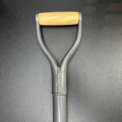 Galba Works PG10-2MY Tubular Steel Shovel | Round Point | 14 Gauge | Wooden Grip | Heavy Duty