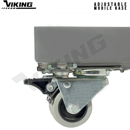 VIKING Adjustable Mobile Base for Appliances Heavy Duty Twin Wheel with Double Brake 300 kilo capacity