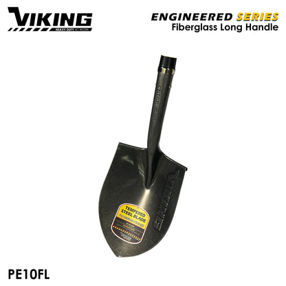 VIKING Shovel Engineered Series LONG Fiberglass Handle Round Point for (Commercial and Gardening use)