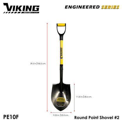 VIKING Engineered Series Shovel Fiberglass Handle Power D-Grip (Gardening and Digging)