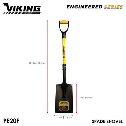 VIKING Engineered Series Shovel Fiberglass Handle Power D-Grip (Gardening and Digging)