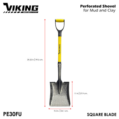 VIKING Engineered Series Shovel Fiberglass Handle Power D-Grip (Gardening and Digging)