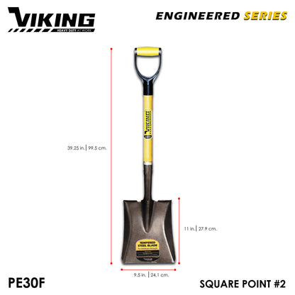 VIKING Engineered Series Shovel Fiberglass Handle Power D-Grip (Gardening and Digging)