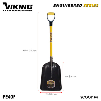 VIKING Engineered Series Shovel Fiberglass Handle Power D-Grip (Gardening and Digging)