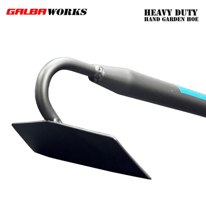 Galba Works Heavy Duty Hand Garden Hoe | 100% Metal | Powder Coated | Weeding & Soil Shaping Tool