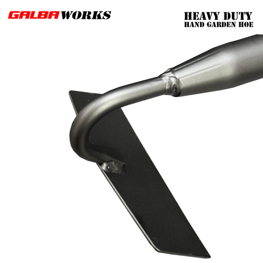 Galba Works Heavy Duty Hand Garden Hoe | 100% Metal | Powder Coated | Weeding & Soil Shaping Tool