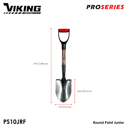 VIKING Pro Series Shovel Red Fiberglass Handle Power D-Grip (Pala) Heavy Duty
